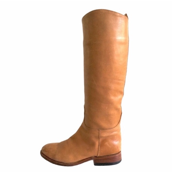 TONY MORA Tall Flat Leather Boots Brown 8 - Picture 3 of 10